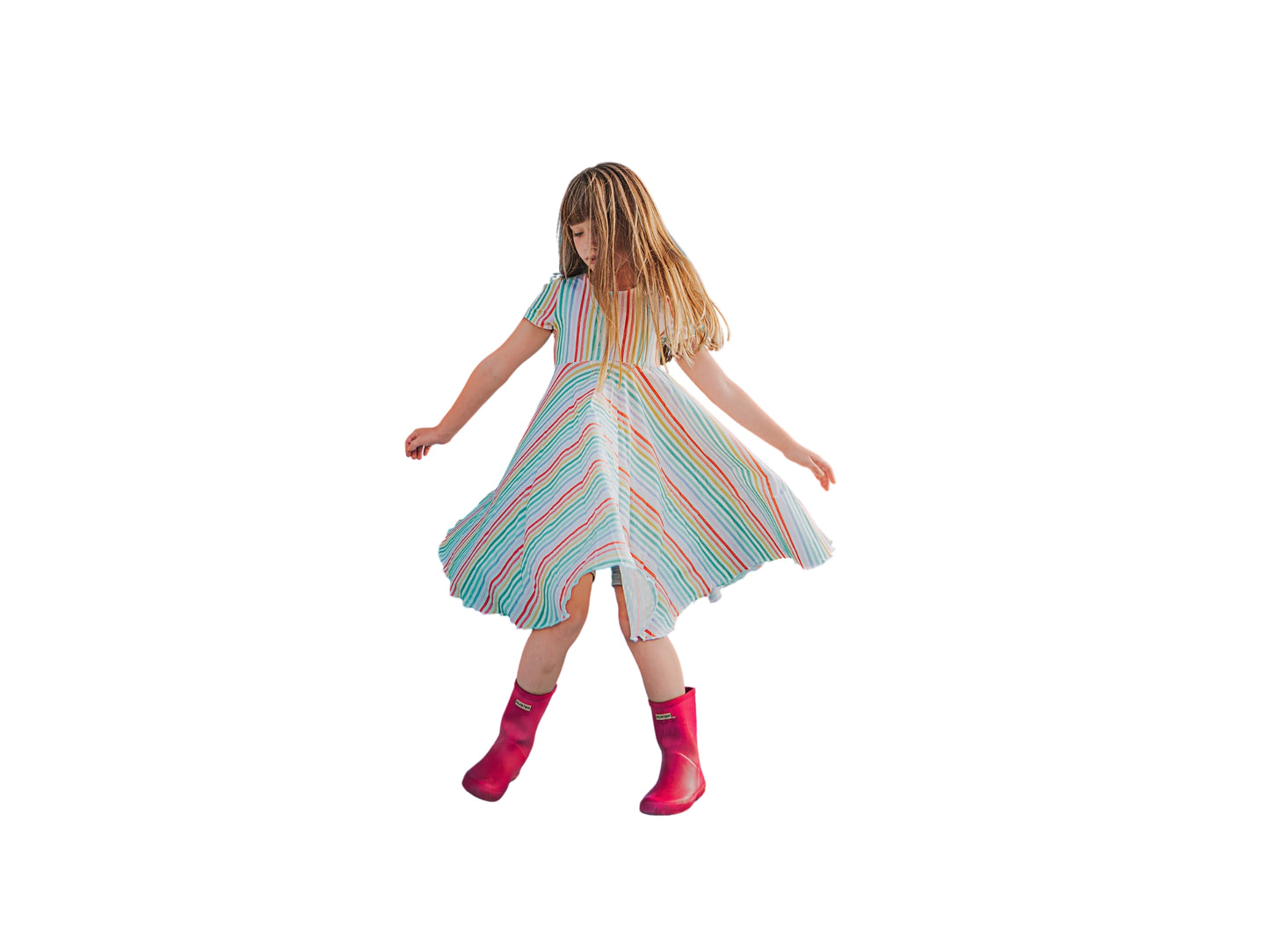 Storyteller Twirly Dress - Rainbow